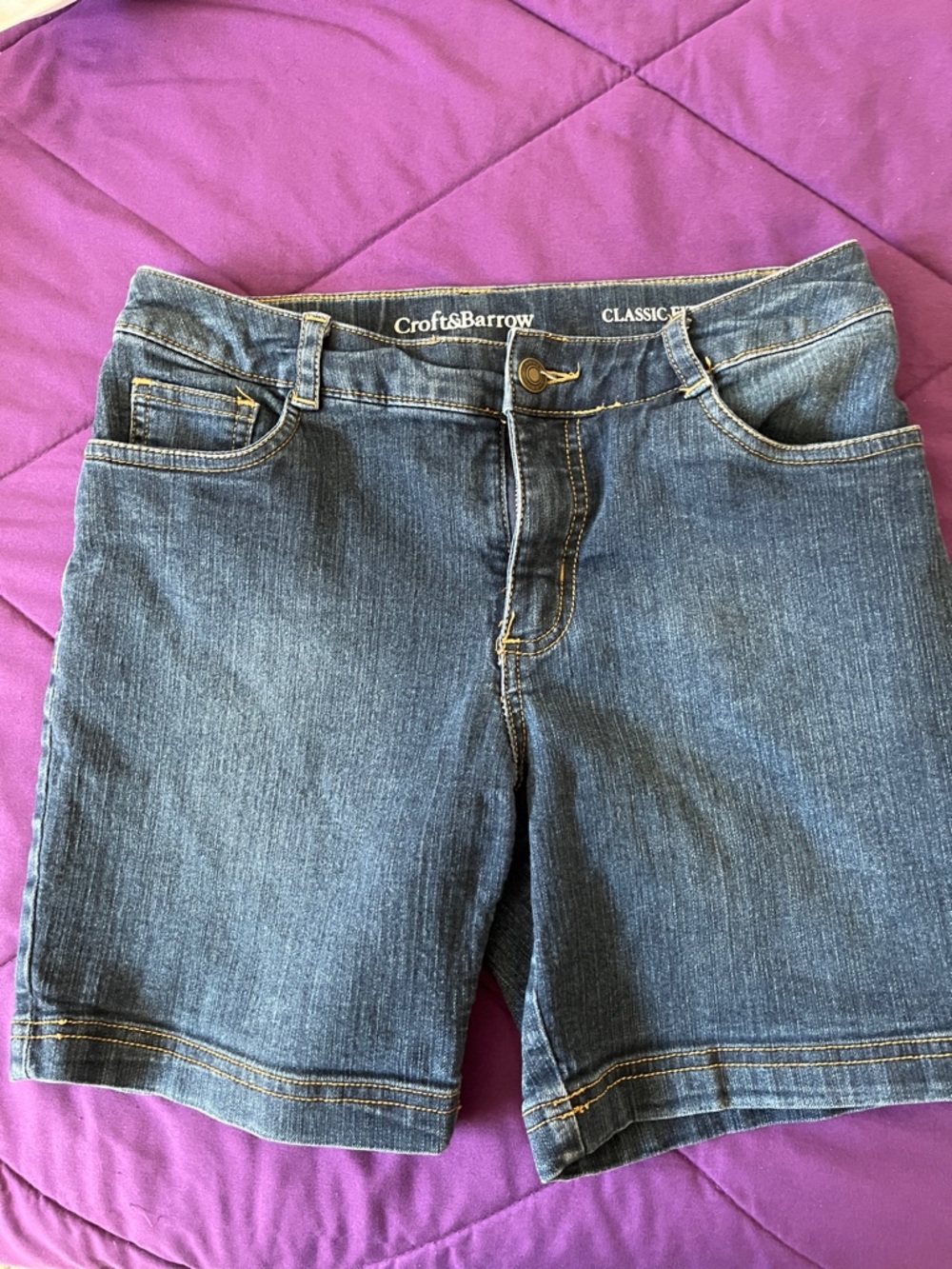 croft & barrow Women's Blue Denim Jean Shorts